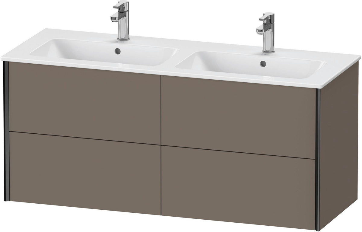 Duravit XViu Waschtischunterbau wandhängend 1280 mm, 4 Schubkästen, champagner matt/weiß matt