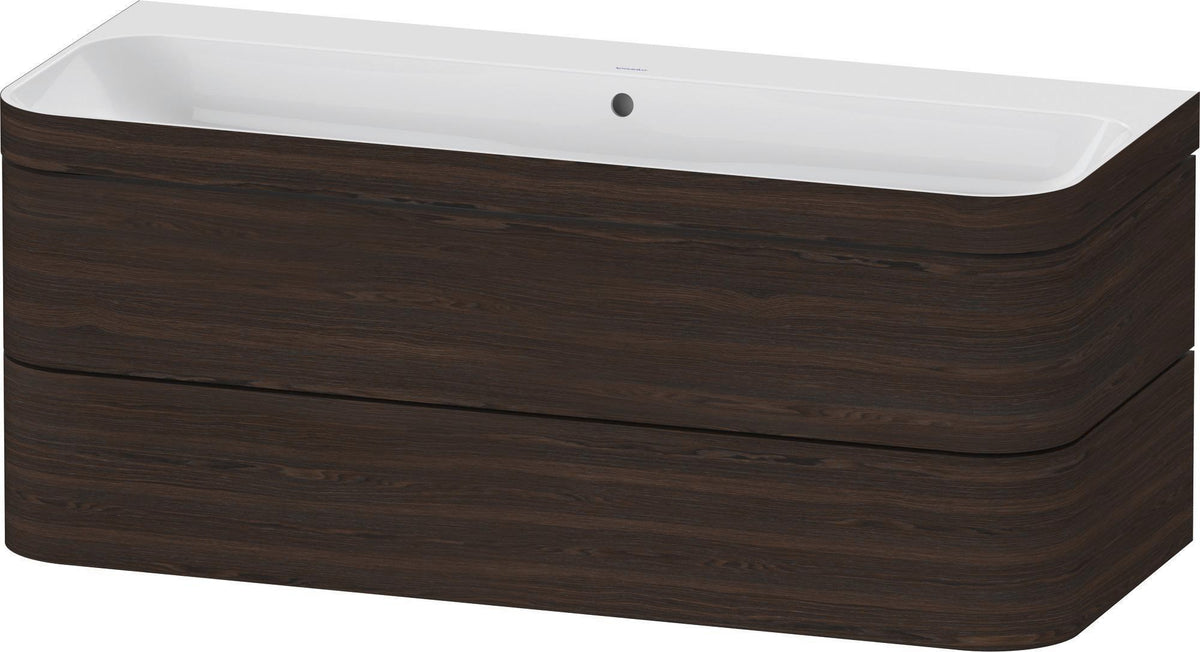 Duravit Happy D.2 c-bonded Waschtischset 1175 mm wandhängend mit 2 Schubkästen und Tip-on Technik