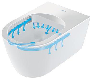 DURAVIT Wand-WC ME by Starck 480 mm Weiß Seidenmatt Rimless Tiefspüler