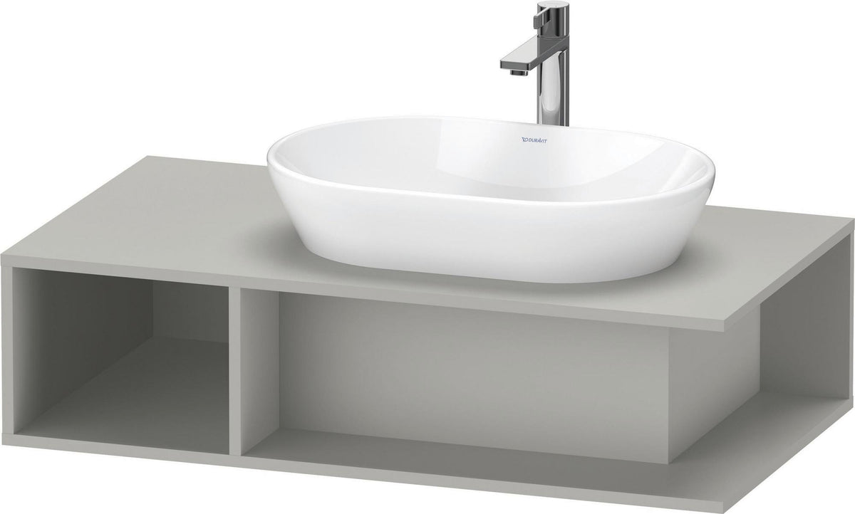Duravit D-Neo Waschtischunterbau 800 mm Betongrau Matt – Wandhängend, 1 offenes Fach links