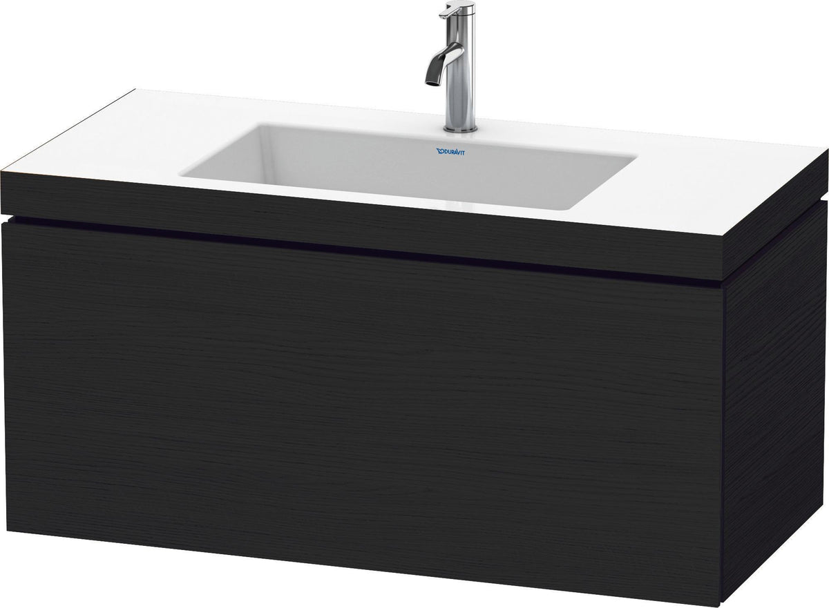 Duravit L-Cube Waschtischset 1000 mm Eiche Schwarz c-bonded mit Vero Air Waschtisch