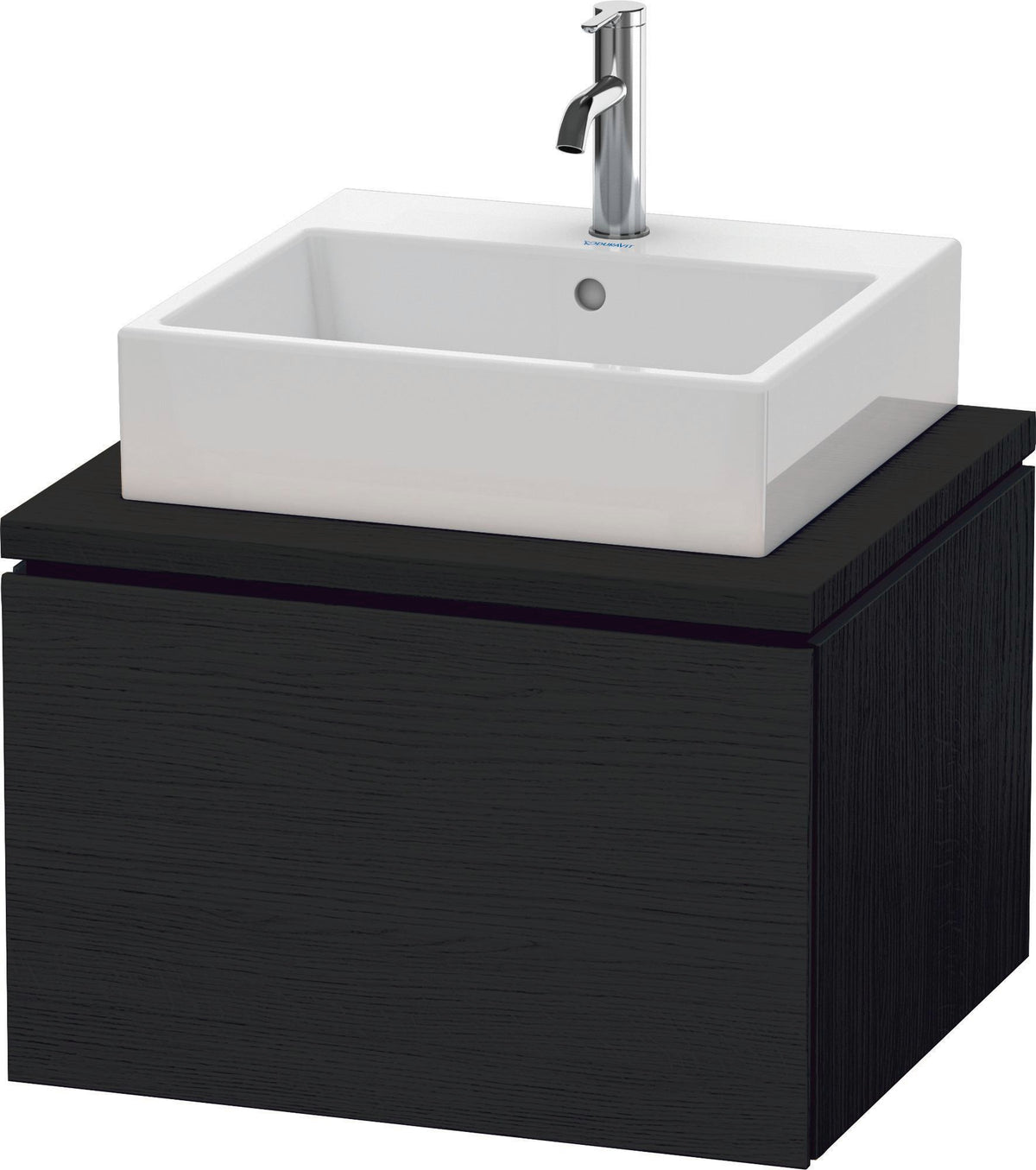 DURAVIT L-Cube Konsolenwaschtischunterbau 620 mm betongrau matt, 1 Auszug, wandhängend