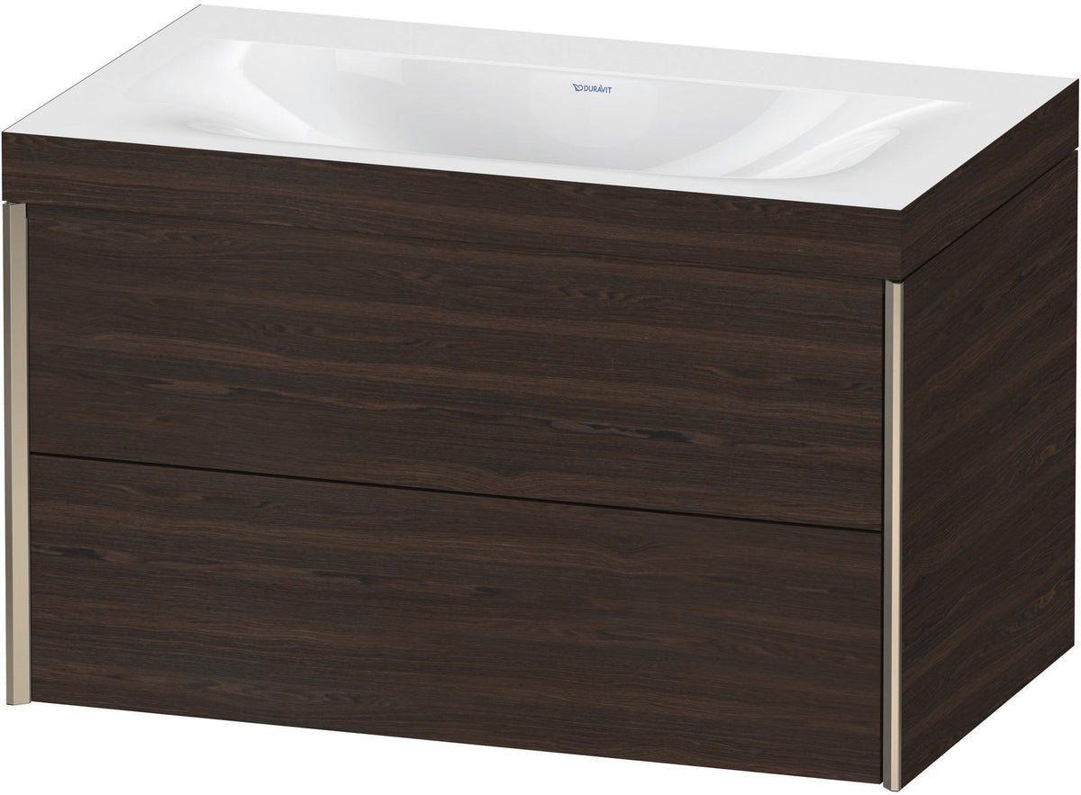 DURAVIT XViu c-bonded Waschtischset 800 mm wandhängend mit 2 Schubkästen und Tip-on-Technik
