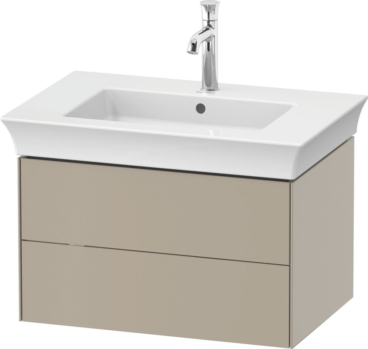 DURAVIT White Tulip Waschtischunterbau 684 mm, 2 Schubkästen, weiß seidenmatt, LED