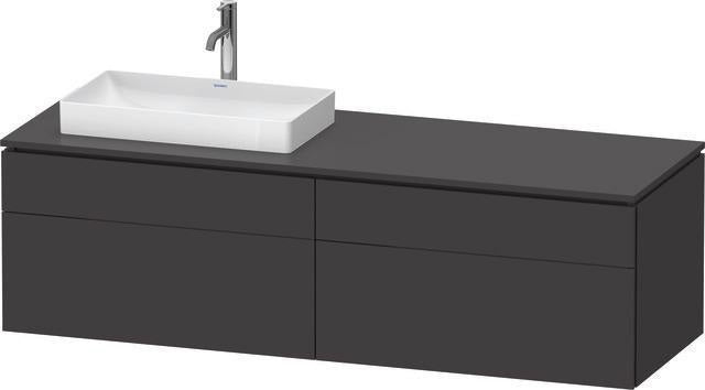 Duravit L-Cube Waschtischunterbau 1620 mm Nussbaum Dunkel mit Tip-On-Technik