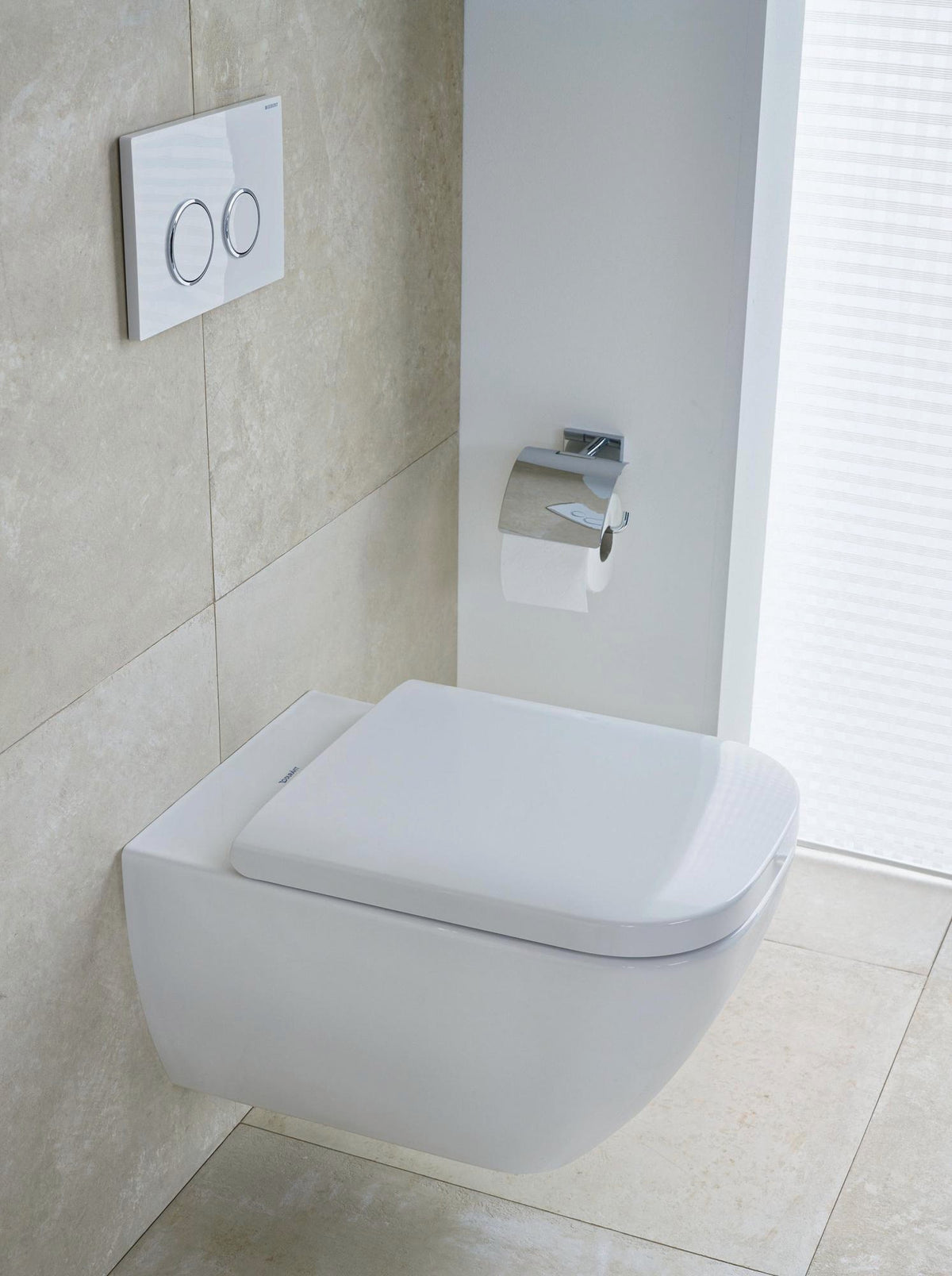 Duravit Wand-WC Happy D.2 540 mm Tiefspüler mit Durafix, weiß – wandhängend