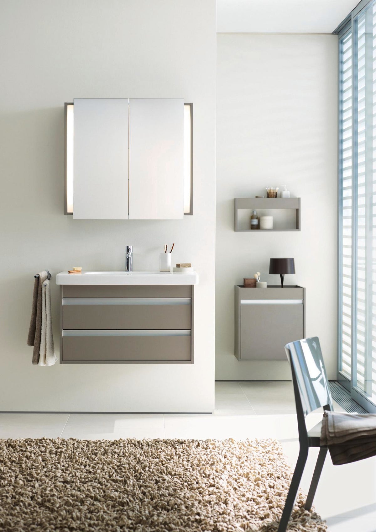 DURAVIT Waschtischunterbau Ketho wandhängend 800 mm, 2 Schubkästen, weiß matt, für D-Code 034285