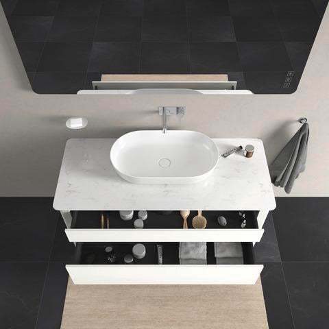Duravit Luv Waschtischunterbau bodenstehend 1338 mm Weiß Seidenmatt mit Tip-On-Technik
