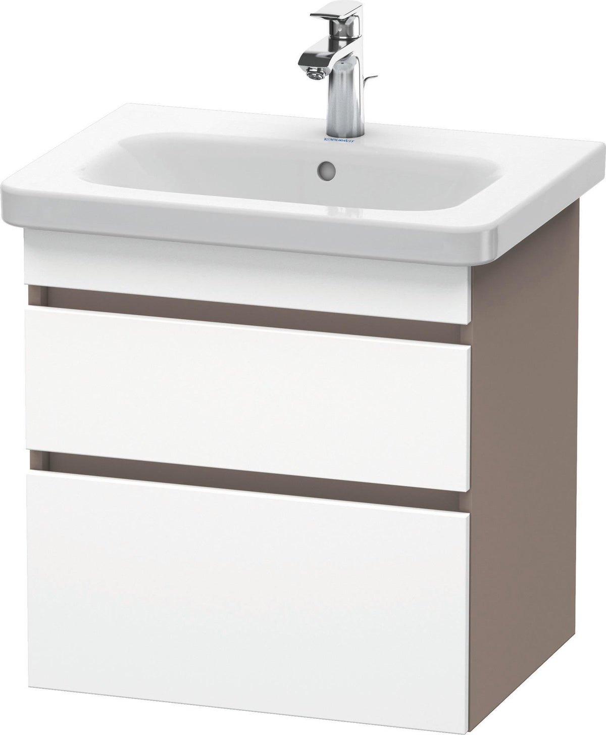 DURAVIT DuraStyle Waschtischunterbau wandhängend 580 mm mit 2 Schubkästen, weiß matt