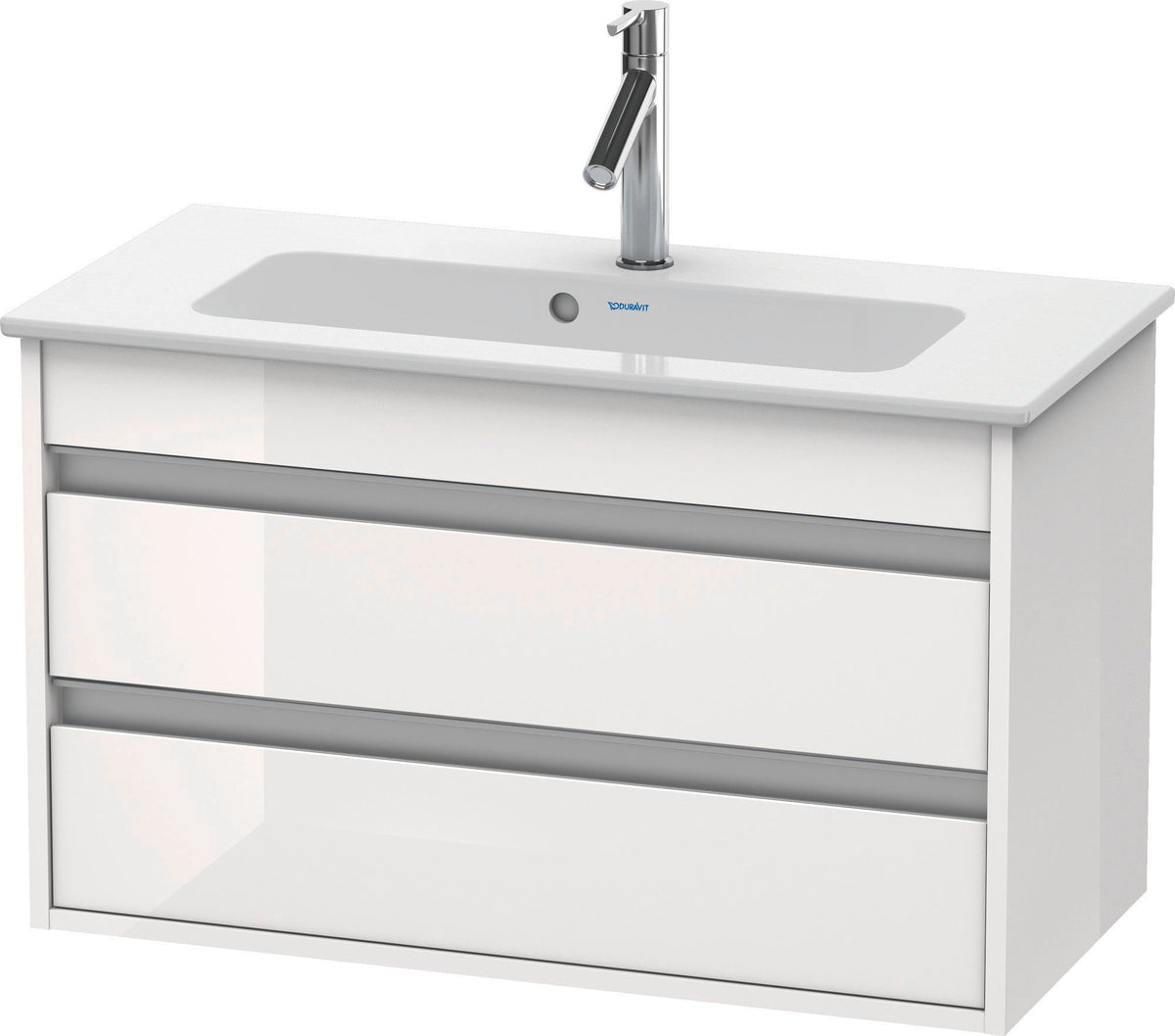 DURAVIT Ketho Waschtischunterbau 800 mm Weiß Matt mit 2 Schubkästen und Soft-Close
