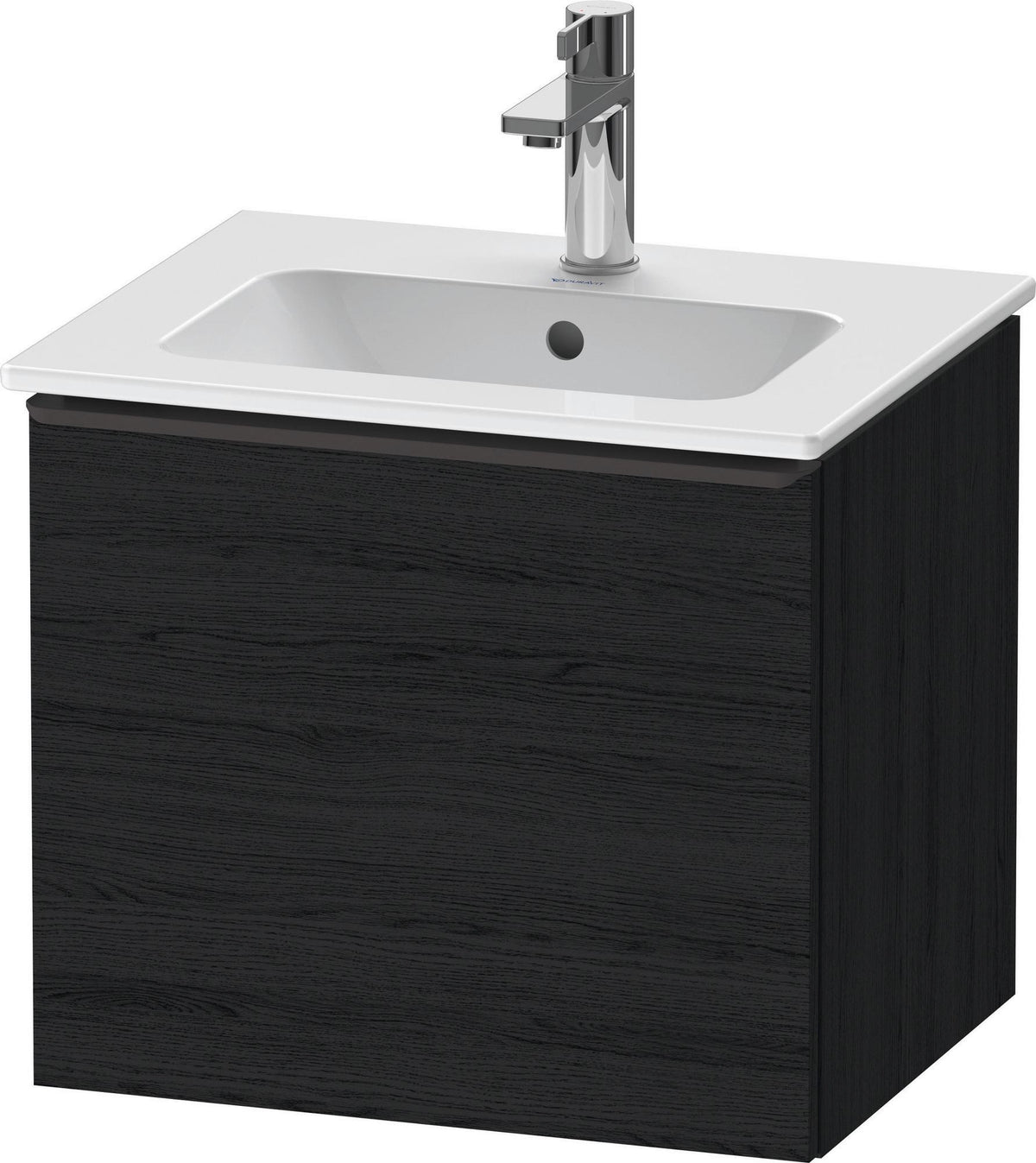 DURAVIT D-Neo Waschtischunterbau 510 mm Eiche Schwarz Matt mit Bronze Griff