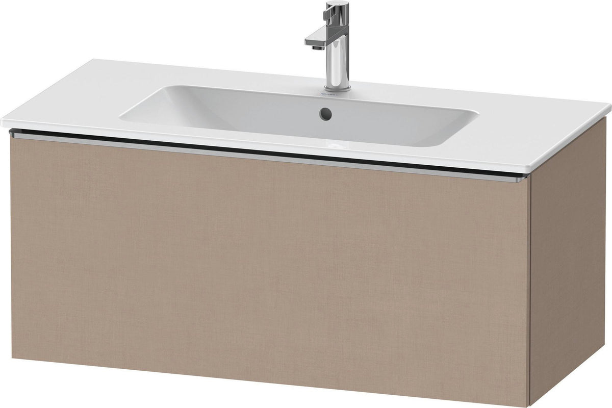 Duravit D-Neo Waschtischunterbau 1010 mm, 1 Auszug, Weiß Matt, Griff Bronze Gebürstet, Wandhängend