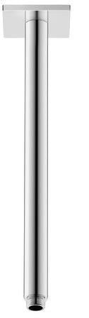Duravit Brausearm für Deckenanschluss mit eckiger Rosette 125 mm, Chrom – Messing