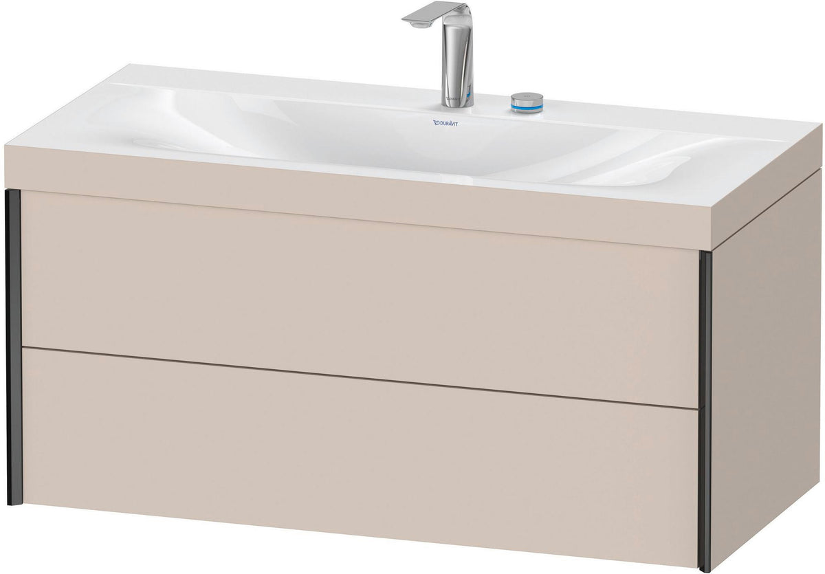 DURAVIT XViu c-bonded Waschtischset 1000 mm wandhängend mit 2 Schubkästen, Tip-on und Soft-Close