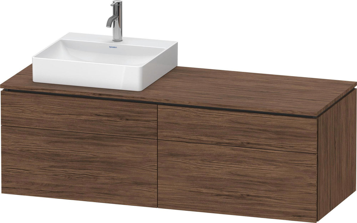 Duravit L-Cube Konsolenwaschtischunterbau 1420 mm Taupe Supermatt mit Tip-On Technik