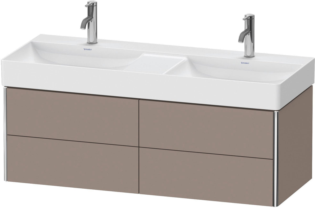 DURAVIT XSquare Waschtischunterbau wandhängend 1184 mm, 4 Schubkästen, weiß matt – Tip-On & Soft-Close