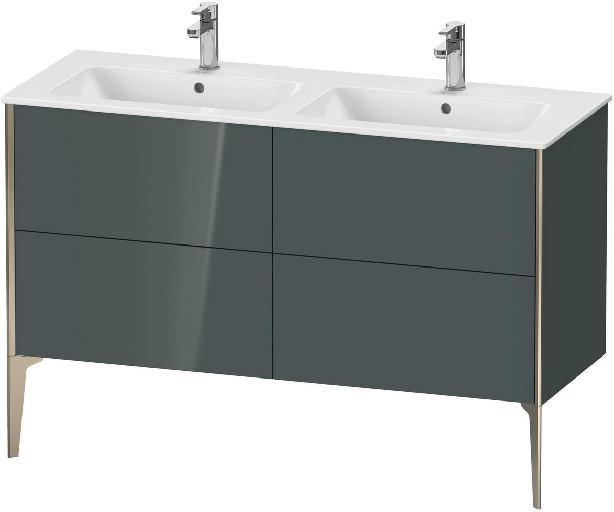 DURAVIT XViu Waschtischunterbau bodenstehend 1280 mm, 4 Auszüge, weiß matt – Tip-On
