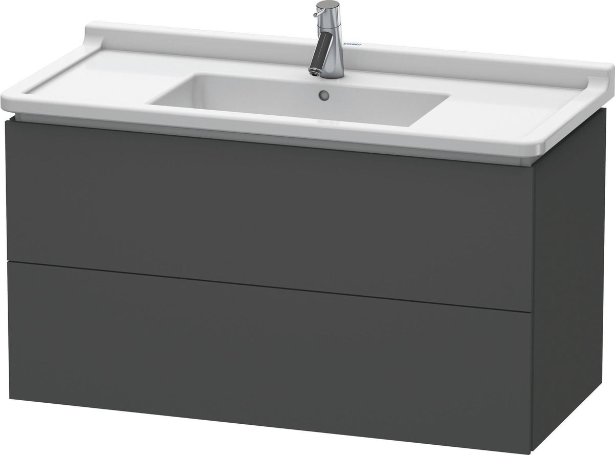 Duravit L-Cube Waschtischunterbau 1020 mm taupe matt 2 Schubkästen wandhängend