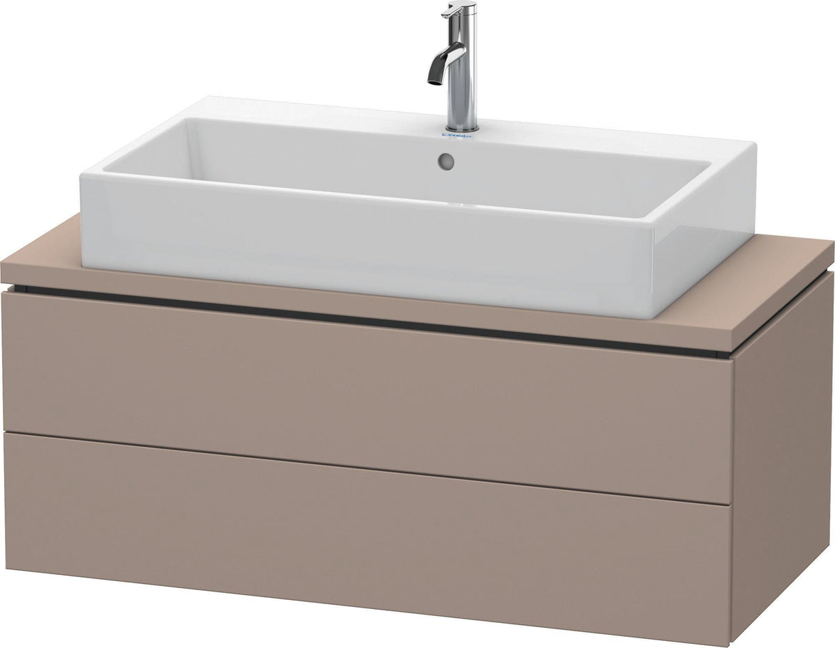 DURAVIT L-Cube Konsolenwaschtischunterbau 1020 mm betongrau matt, 2 Schubkästen, Tip-On