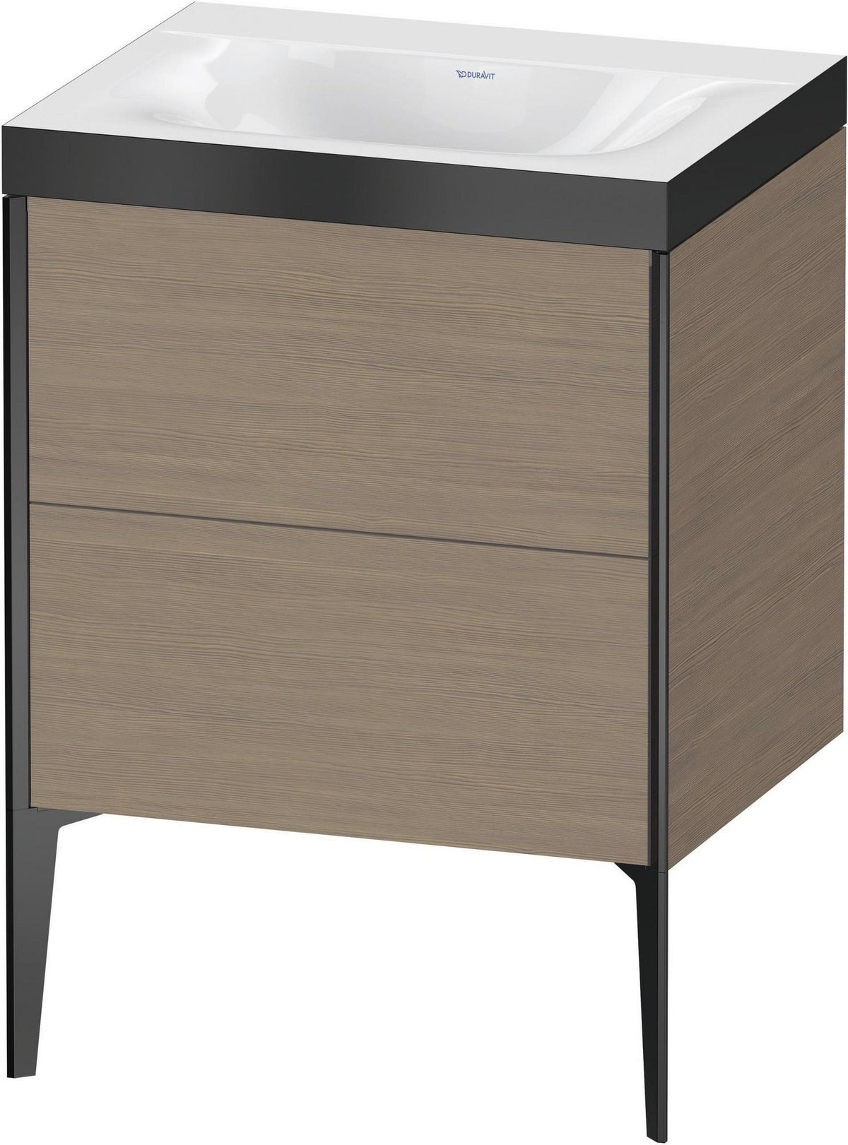 DURAVIT XViu c-bonded Waschtischunterbauset 610 mm Eiche mit 2 Auszügen