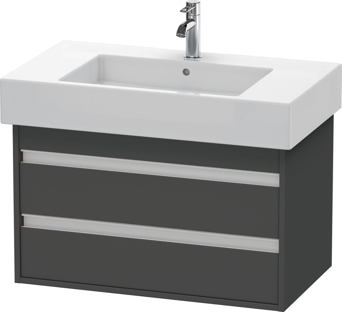 DURAVIT Ketho Waschtischunterbau wandhängend 800 mm basalt matt mit 2 Schubkästen
