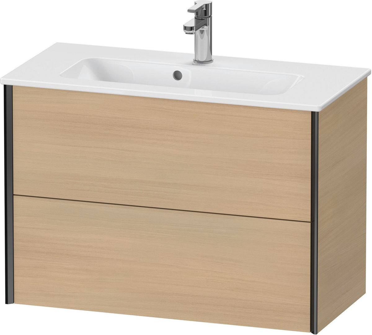 DURAVIT XViu Waschtischunterbau wandhängend 810 mm, 2 Schubladen, champagner matt/weiß matt