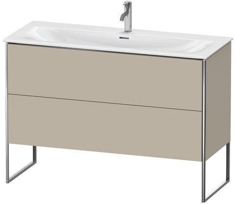 Duravit XSquare Waschtischunterbau 1210 mm mit 2 Auszügen, Eiche massiv, Anthrazit matt
