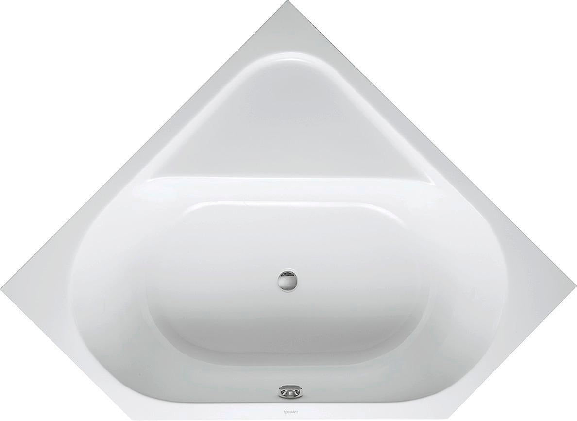 DURAVIT D-Code Eckbadewanne 1400x1400 mm Fünfeck 2-Sitzer mit Überlauf Weiß