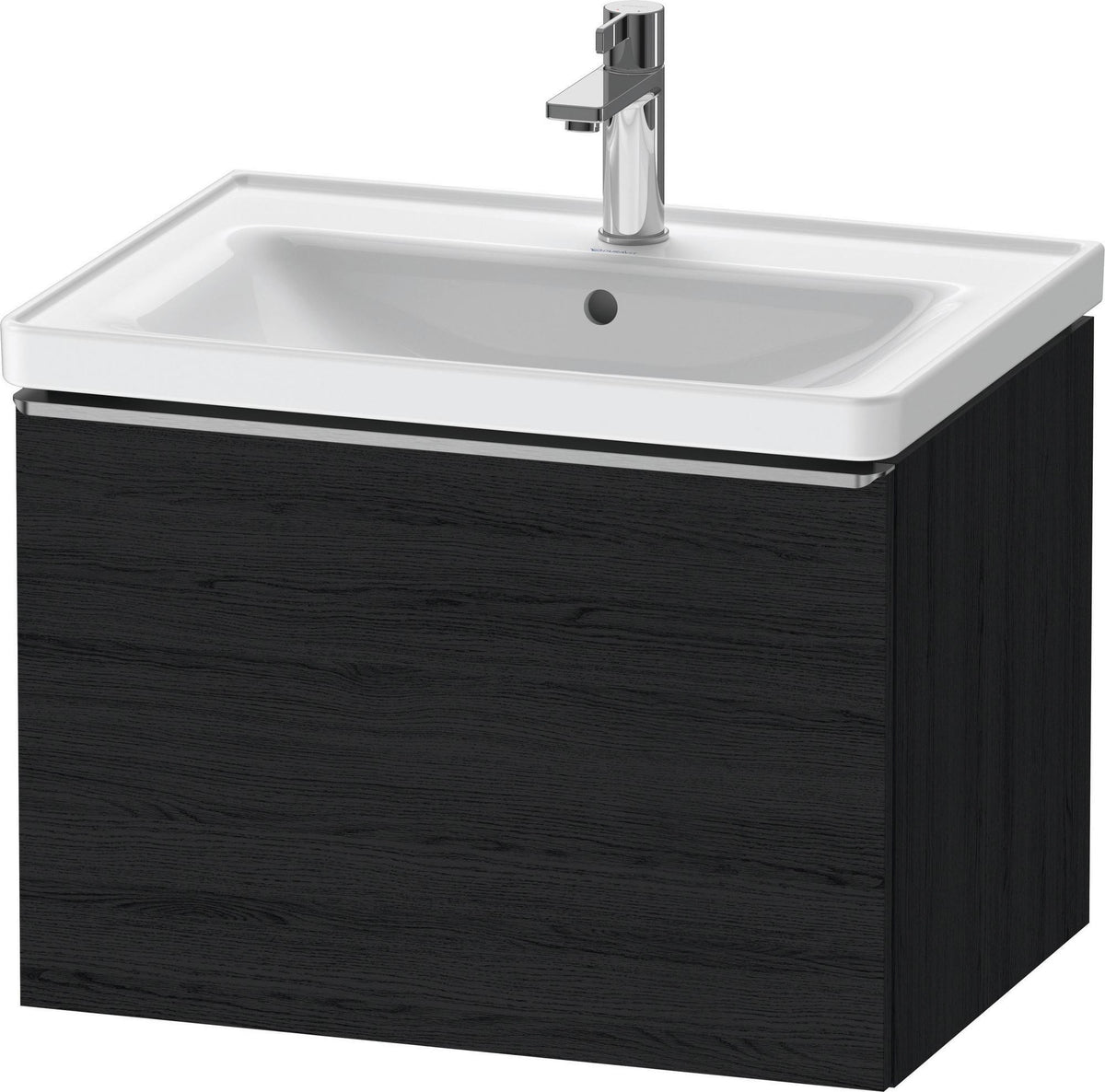 Duravit D-Neo Waschtischunterbau 634 mm betongrau matt mit Bronze-Griff und Soft-Close-Auszug