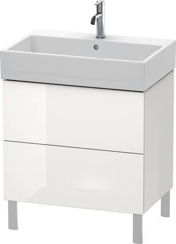 Duravit L-Cube Waschtischunterbau 684 mm Amerikanisch Nussbaum mit Tip-On-Technik