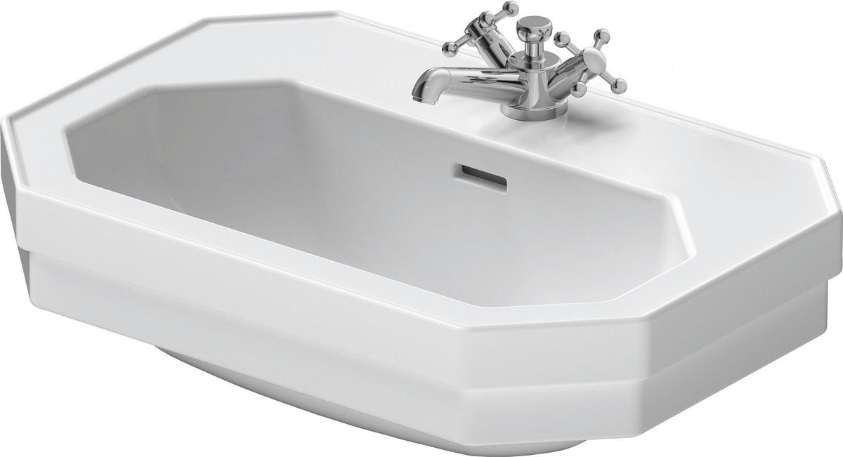 Duravit Waschtisch Serie 1930 600 mm mit Überlauf und 1 Hahnloch, weiß