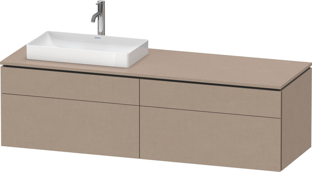 Duravit L-Cube Waschtischunterbau 1620 mm taupe supermatt mit Tip-On und Soft-Close