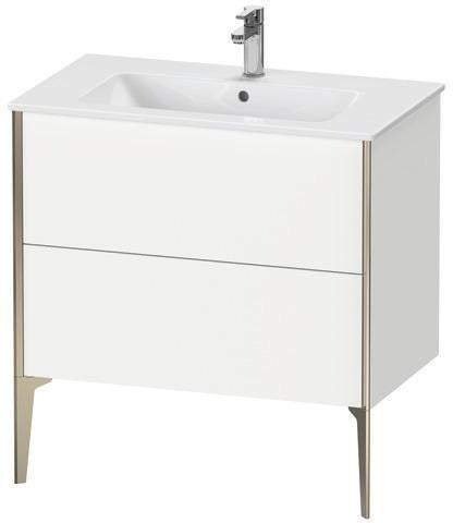 Duravit XVIU Waschtischunterbau 810 mm 2 Auszüge Nussbaum Mitte Korpus seidig-matt