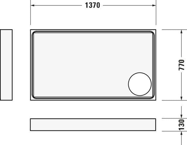 DURAVIT Starck Slimline Duschwanne 1200x800x55 mm Weiß Sanitäracryl von Philippe Starck