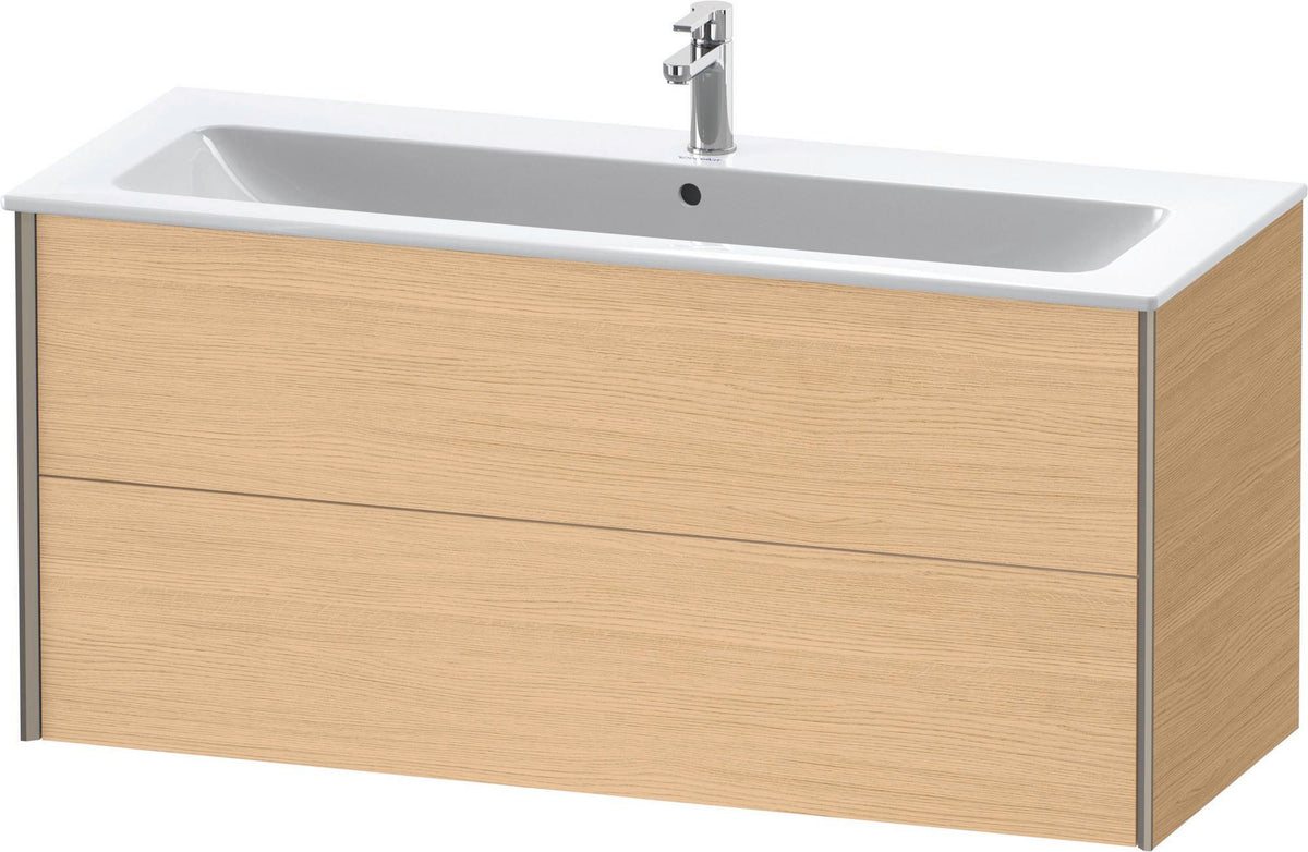 Duravit XViu Waschtischunterbau wandhängend 1210 mm, 2 Schubkästen, champagner matt/weiß matt