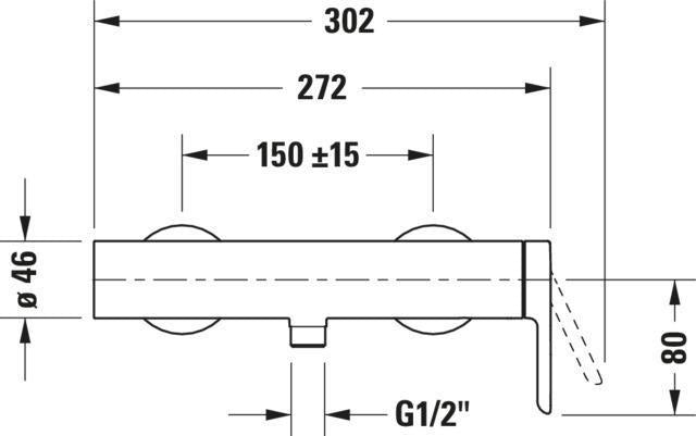 DURAVIT C.1 Einhebel-Brausemischer Aufputz – Keramikmischsystem, Schwarz Matt