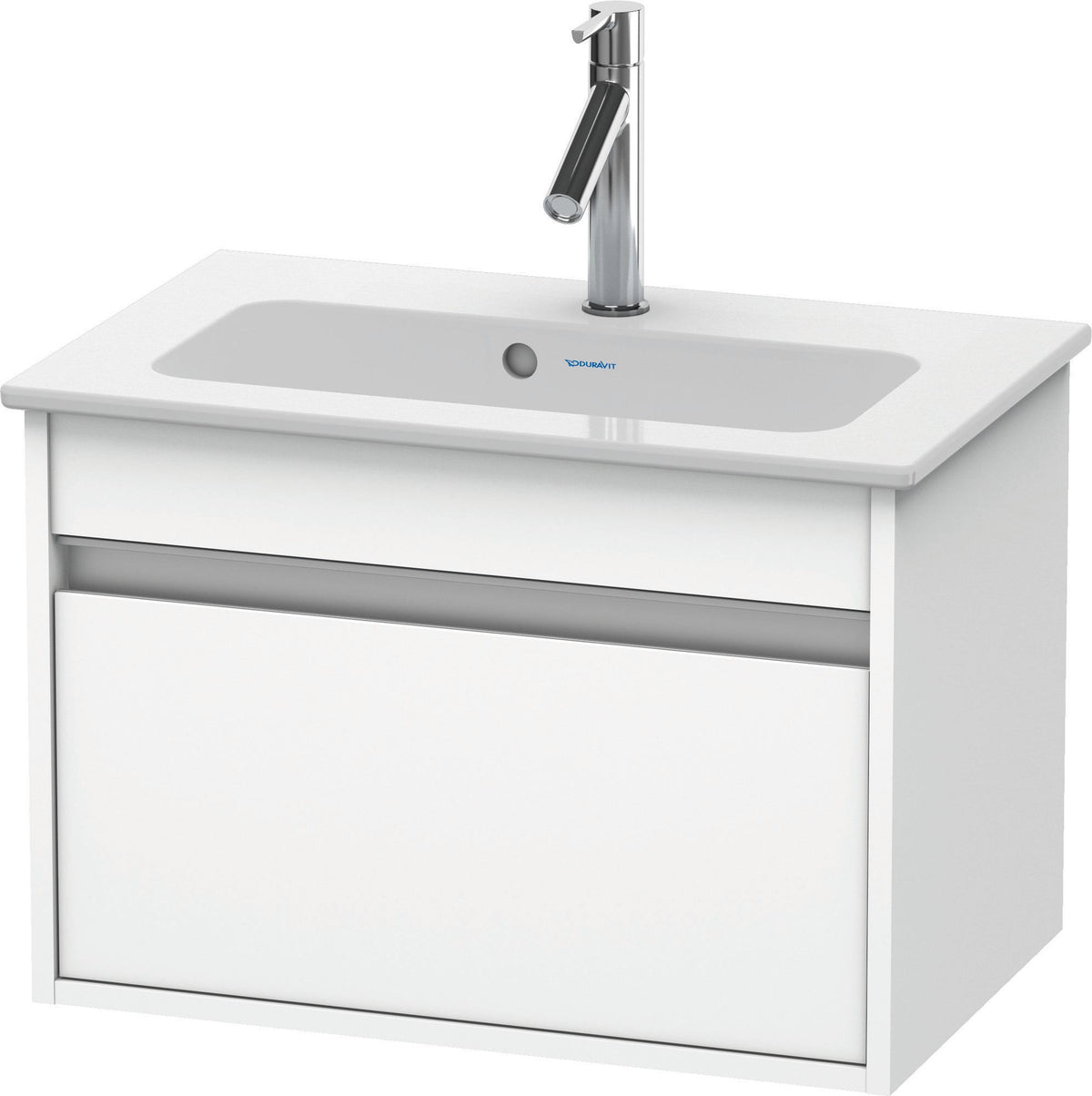 DURAVIT Ketho Waschtischunterbau 600 mm wandhängend, 1 Auszug, Weiß Matt
