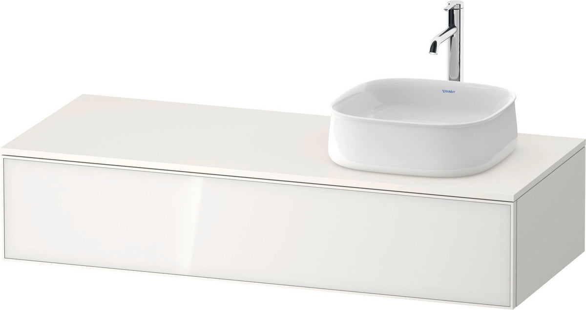 Duravit Zencha Konsolen-Waschtischunterbau 1300 mm Eiche Anthrazit mit Auszug