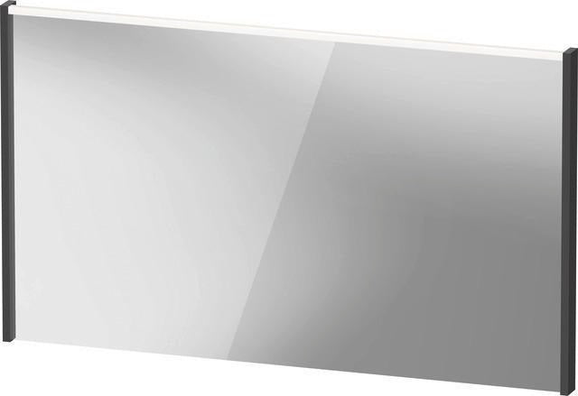 DURAVIT D-Code Spiegel 1200x700 mm mit LED-Beleuchtung, Basalt Matt – Wandhängend
