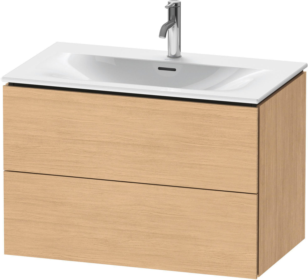 Duravit L-Cube Waschtischunterbau 820 mm weiß matt mit 2 Schubkästen und Tip-On-Technik