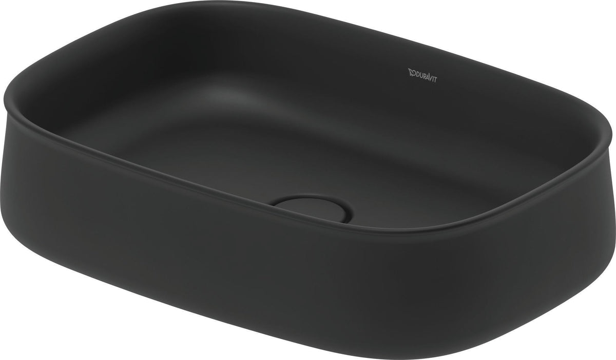 DURAVIT Zencha Aufsatzbecken 550 mm – Weiß, ohne Hahnloch & Überlauf, DuraCeram