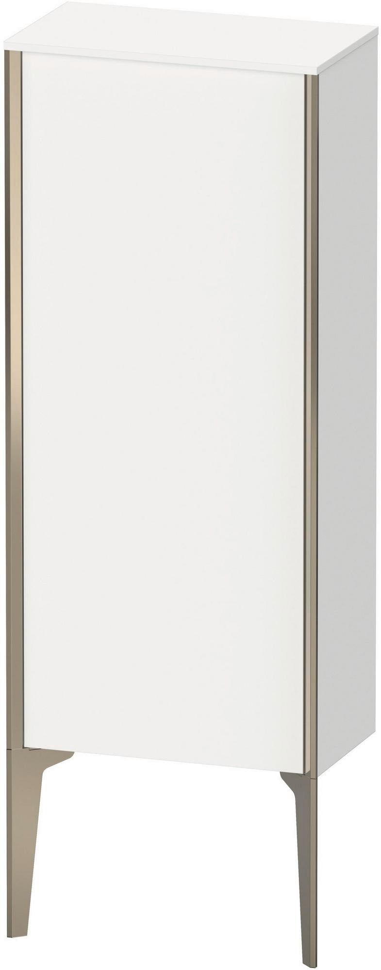 DURAVIT XViu Halbhochschrank 400x240x890mm, 1 Tür links, Tip-on, Weiß Matt