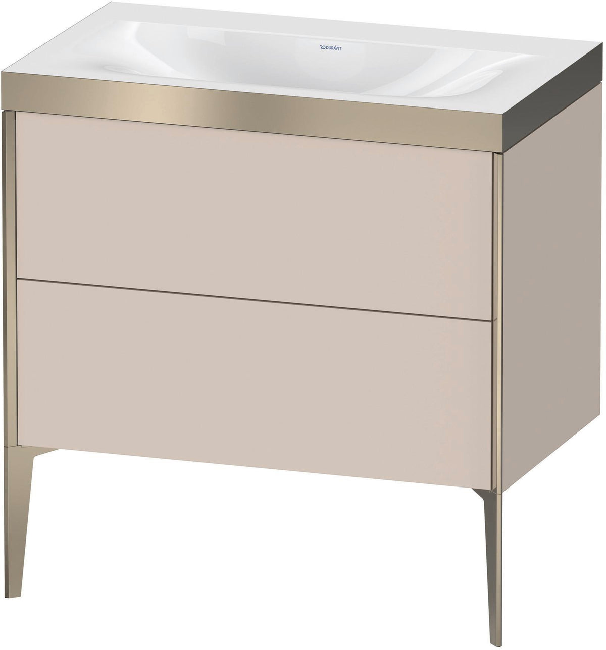 DURAVIT XViu c-bonded Waschtischset bodenstehend 800 mm mit 2 Auszügen und Push-Open