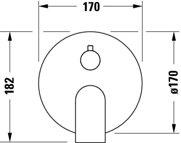 DURAVIT Tulum by Starck Einhebel-Wannenmischer Unterputz mit Keramikmischsystem und Umstellventil in Chrom