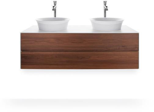 DURAVIT White Tulip Konsolenwaschtischunterbau 1300 mm, 2 Schubkästen, weiß seidenmatt, wandhängend