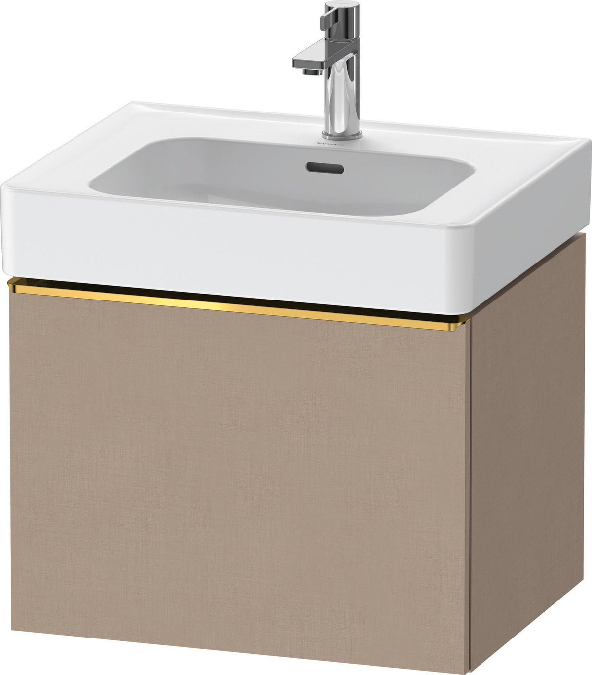 DURAVIT D-Neo Waschtischunterbau 584 mm Eiche Schwarz Matt mit Bronze Griff