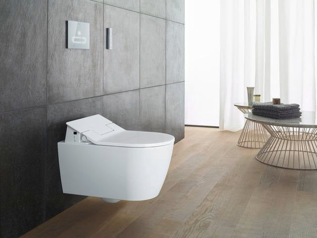 DURAVIT SensoWash Slim Dusch-WC Sitz weiß mit Fernbedienung und Durchlauferhitzer