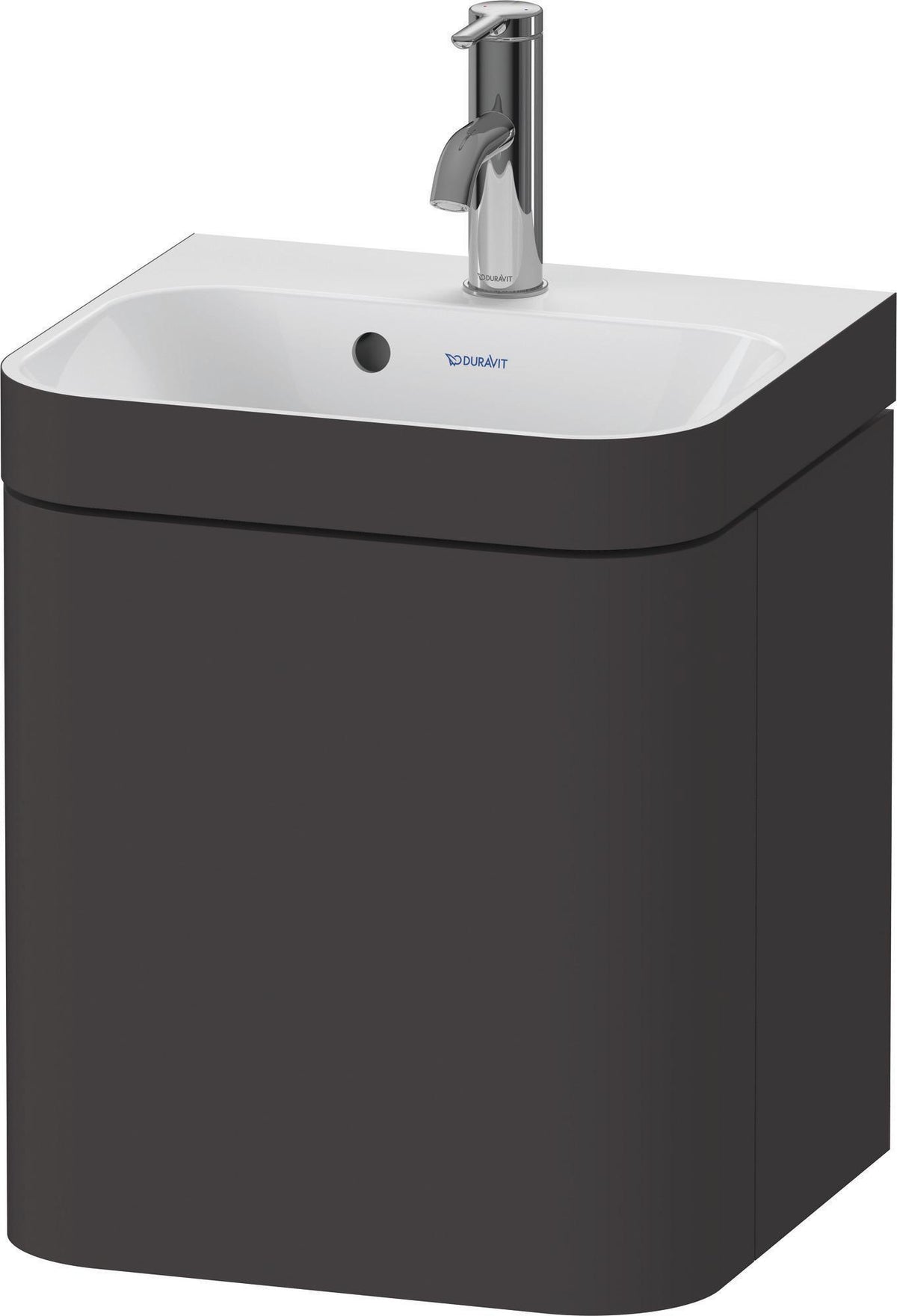 Duravit Happy D.2 c-bonded Waschtischset 400x360x480 mm mit MWT, 1 Tür rechts, Taupe