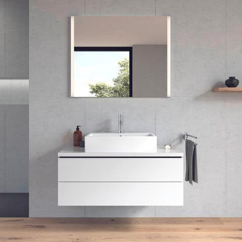Duravit L-Cube Konsolenwaschtischunterbau 1020 mm betongrau matt mit 2 Schubkästen und Tip-On-Technik