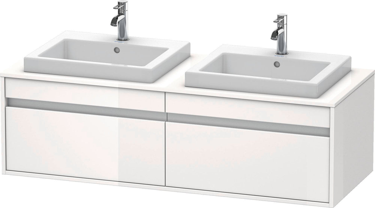 DURAVIT Ketho Waschtischunterbau wandhängend 1400 mm mit 2 Auszügen, weiß matt